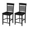 Dining Chairs with Solid Wood Frame and Built-In Footrests Set of 2